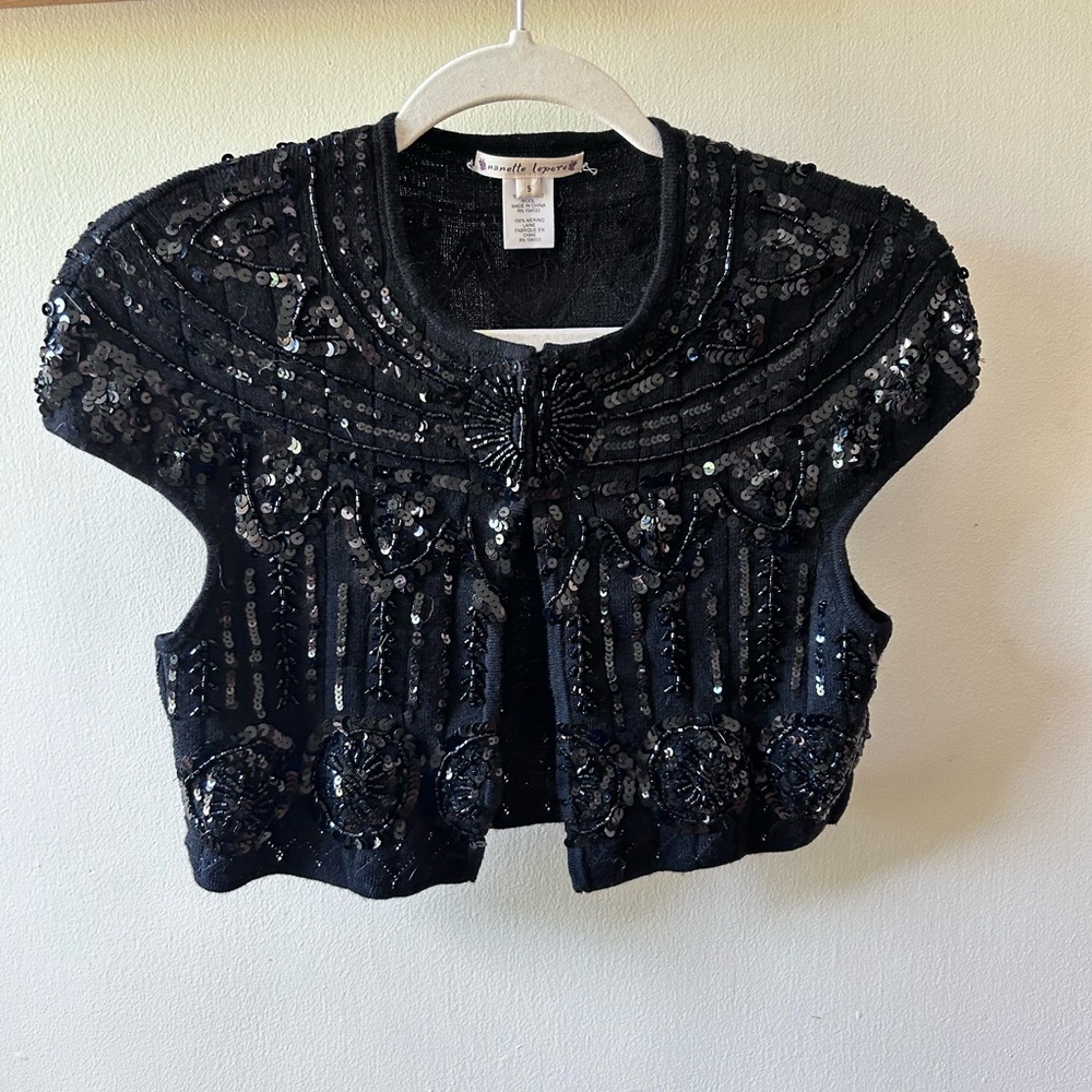 Nanette Lepore Beaded Shrug